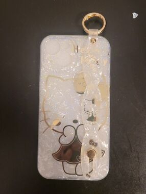 Hello Kitty iPhone 15 Case – Glitter Sparkle Clear Case (6.1" Screen)